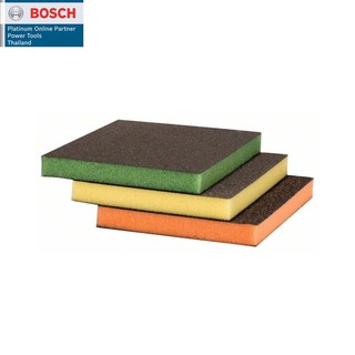 BOSCH ฟองน้ำขัดเหลี่ยมบาง (3 ชิ้น/แพค)
