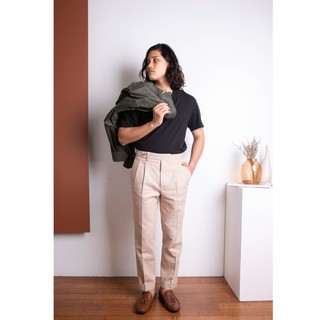 [Pre Order 7 days ] Beige Linen Trousers เบจโทนเเดง