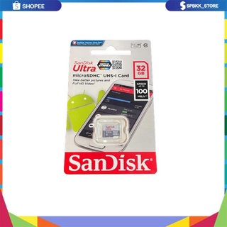 SanDisk:Ultra MicroSDHC 32GB UHS-I Card ความเร็ว 100MB/S ความจุ32GB Class 10 (SDSQUNR-032G-GN3MN)