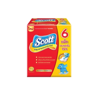 [โค้ด KLEESHPBD][รับสูงสุด 165Coin] สก๊อตต์ กระดาษอเนกประสงค์ แบบแผ่น 90แผ่น x 6 แพ็ค Scott Paper Towel Interfold 90 Sheets x 6 Packs