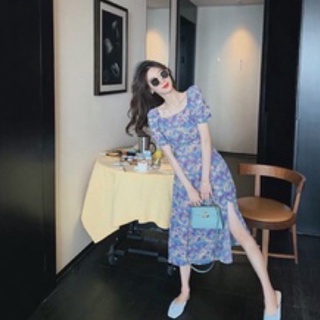 เดรสลูกคุณลายดอกไม้ งานผ่าหน้า แขนตุ๊กตา