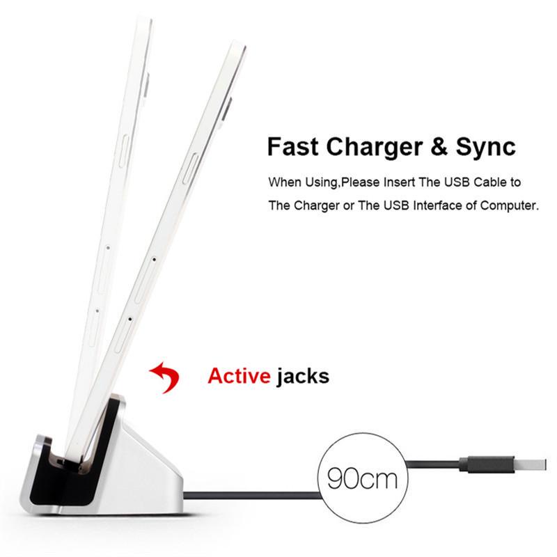 Disour แท่นชาร์จโทรศัพท์มือถือ Micro Type-C 2 In 1 - รูปที่ 2