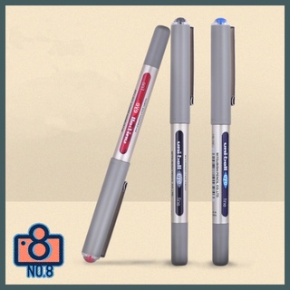 No.8 Uni ปากกาลูกลื่น รุ่น UB-157 ปากกาโรลเลอร์บอล แบบปลอก Uni Ball Micro eye มี 3 สี 0.7 มม.