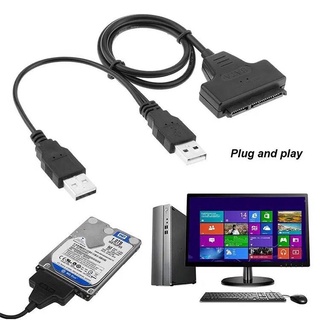 USB 2.0 SATA + USB Powerสายเคเบิล2.5นิ้วฮาร์ดดิสก์กล่องแปลง สัญญานดีทนทานได้มาตรฐาน