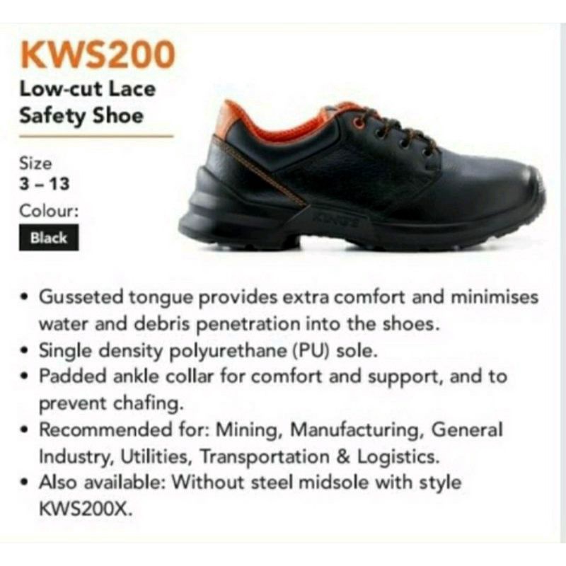 Kws 200x รองเท้านิรภัย ของแท้