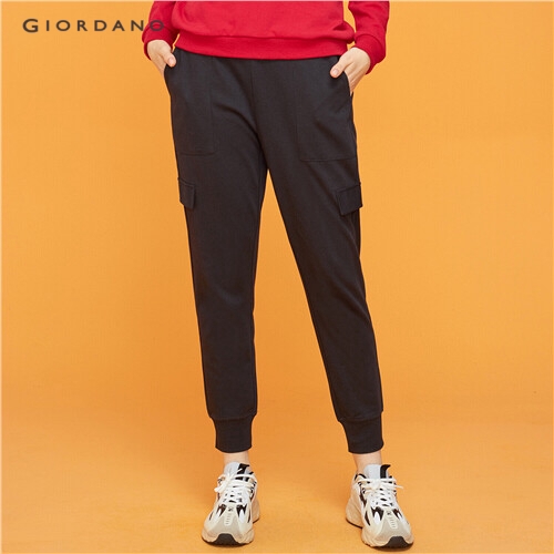 GIORDANO WOMEN Elastic waistband with drawstring joggers 05419093