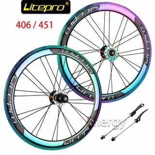 Litepro AERO ชุดล้อจักรยาน 120 เสียง ขอบ 40 มม. 20 นิ้ว 7-12 สปีด 4 แบริ่ง อุปกรณ์เสริม สําหรับรถจักรยานแบบพับ