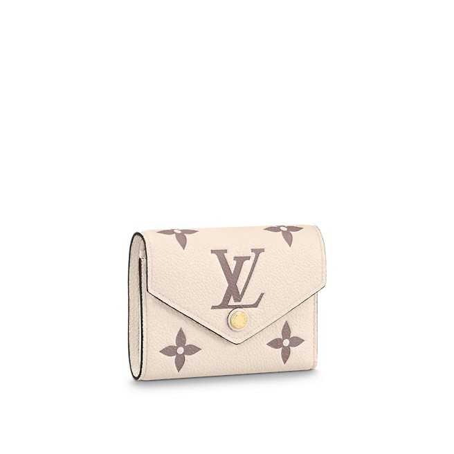 Louis Vuitton / VICTORINE wallet / two-tone embossed grain cowhide / แบบใหม่ / ของแท้ 100%