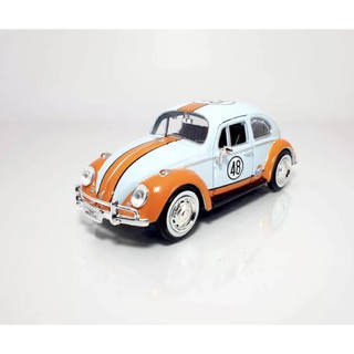 โมเดลรถเหล็กVOLKSWAGEN BEETLE สเกล1/24 รายละเอียดสวยประตูหน้าและฝากระโปรงท้ายเปิดปิดได้เป็นงานโมเดลสำหรับตั้งโชว์