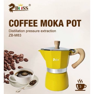 ZBOSS กาต้มกาแฟสด moka pot 3cup