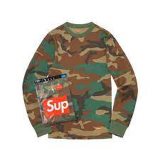 Supreme hanes thermal crew (1 Pack) FW19 Camo size M