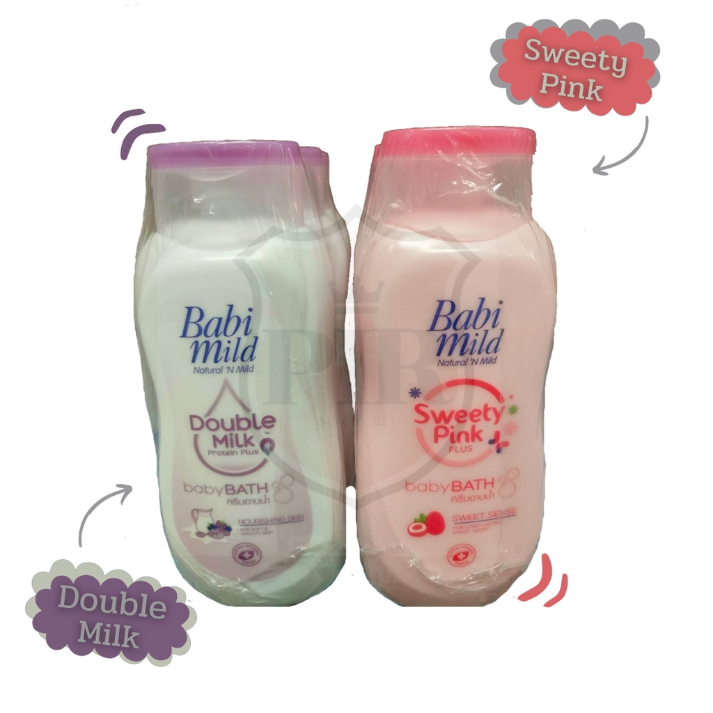 【สินค้าเฉพาะจุด】❣┋◈ครีมอาบน้ำ เบบี้มายด์ Baby Mild 2 สูตร Double Milk , Sweety Pink 180 มล. แพ็ค 3 ช