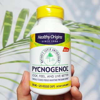 เปลือกสนฝรั่งเศสสกัด Pycnogenol 100 mg 120 Veggie Caps (Healthy Origins®) ฝ้าจาง ช่วยปรับสภาพผิวที่หมองคล้ำ กระ ฝ้า