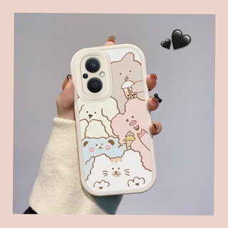 เคสโทรศัพท์ ออปโป้ OPPO Reno8 z Reno 8 5G 2022 แบบนิ่ม กันกระแทก กันรอยกล้อง ลายไอศกรีม สัตว์เลี้ยงน่ารัก สําหรับ เคส OPPO Reno8z 5G