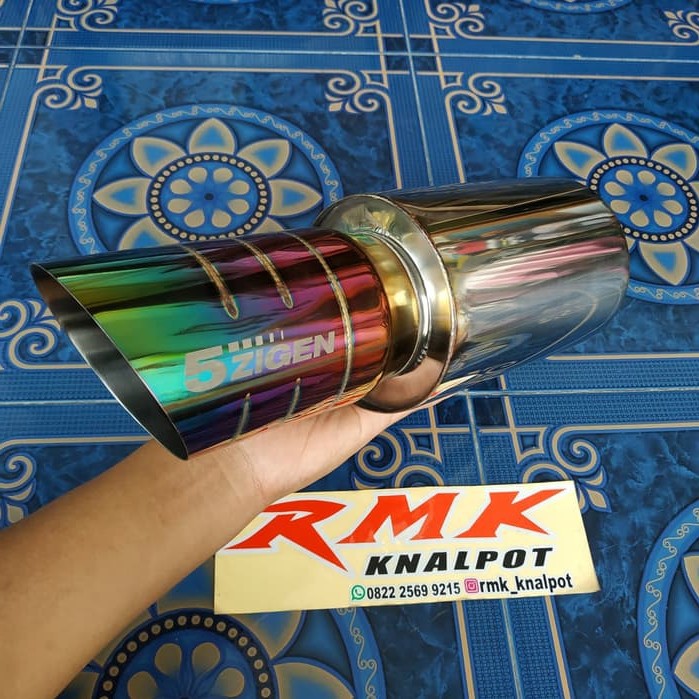 ท่อไอเสียรถแข่ง 5 Zigen Rainbow Rainbow เชื่อมอาร์กอนหนอนสั้น