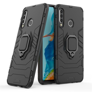 เคส Huawei P30 Lite ฮาร์ดเคสกันกระแทกเคสโทรศัพท์ Hybrid Armor Shockproof Ring Phone Case Huawei P30Lite Cover Stand