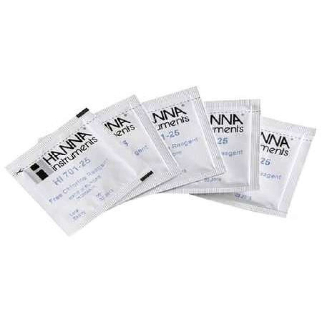 HANNA Chlorine reagent packets รุ่น HI701-25 /สีขาว ผงทดสอบคลอรีน