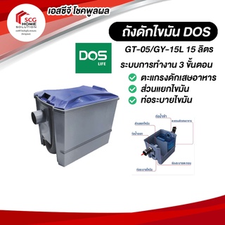 ถังดักไขมัน DOS GT-05/GY-15L 15 ลิตร