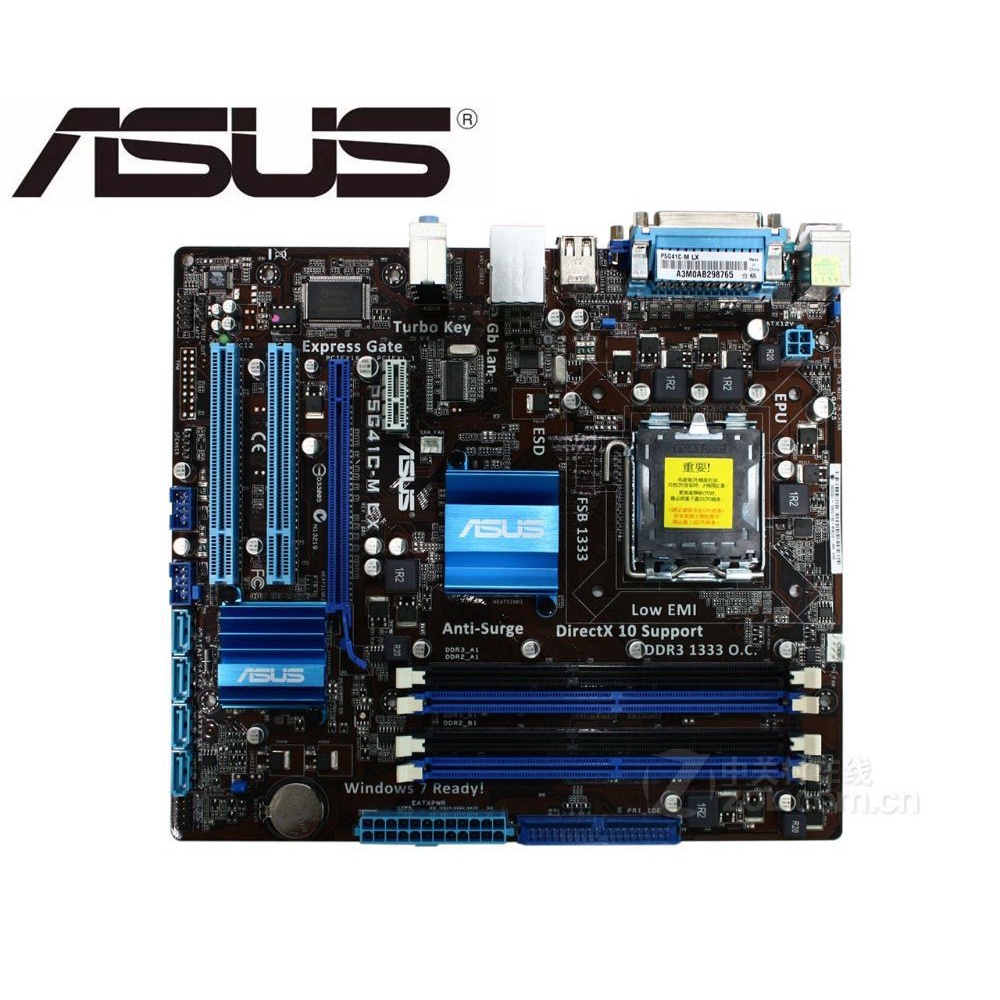 UsedเหมาะสําหรับASUS P5G41C-M LX P5G41 /P5G41T-M LX V2 DDR3 LGA 775 USB2.0 VGA Board 8GBเมนบอร์ดDDR2