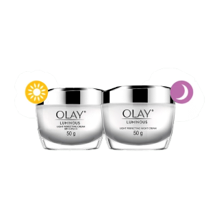 [คู่] OLAY Luminous Light Perfecting Day + Night Cream เซรั่มและครีมลดจุดด่างดำ