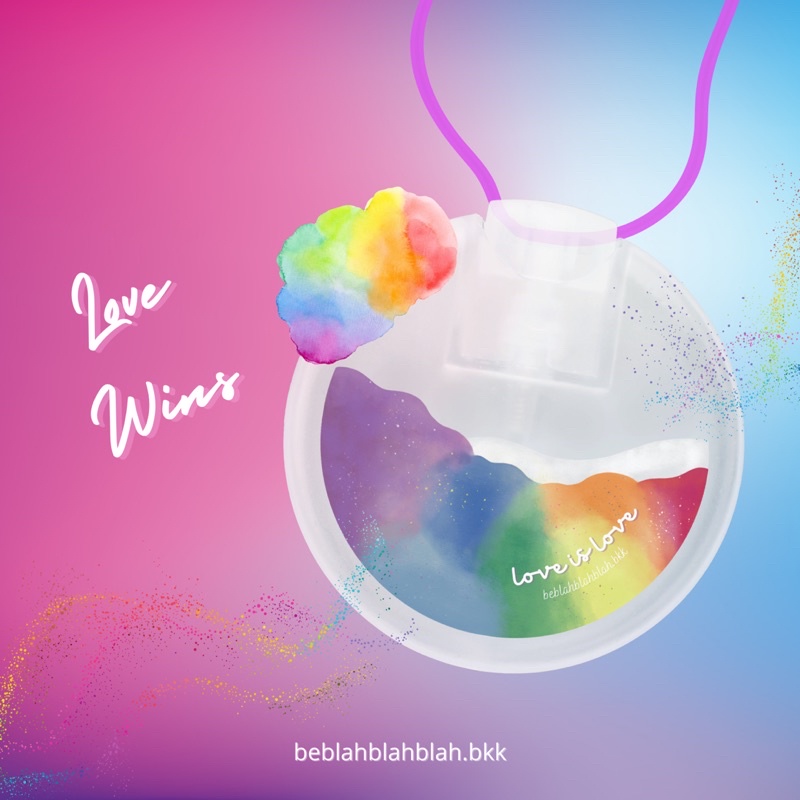 🌈 สเปรย์แอลกอฮอล์ พร้อมสายคล้องคอ (ลายพิเศษ Love Wins)/ Hand Sanitizer Spray (Food Grade) 20ml