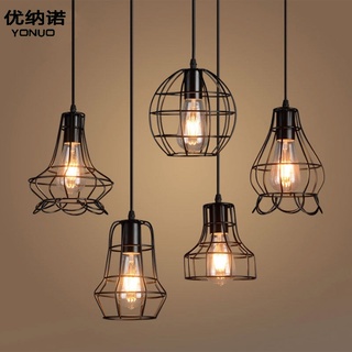 Yonuo Nordicสไตล์Wrought Iron Chandelier Simpleโคมไฟเพดานตกแต่งสำหรับร้านอาหารและคาเฟ่