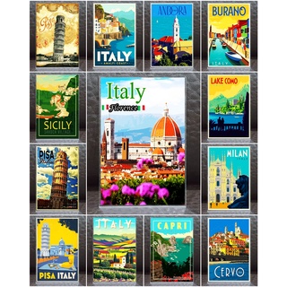 แม่เหล็กติดตู้เย็น อะครีลิค อิตาลี โรม 2×3 นิ้ว ของฝาก ของที่ระลึก Souvenir Acrylic Fridge Magnet Italy A3 2x3"