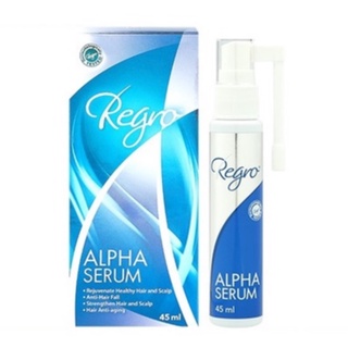 Regro Alpha Serum รีโกร ซีรั่ม สูตรเข้มข้น ลดผมร่วง ผมบาง บำรุงรากผม ขนาด 45 ml 19868