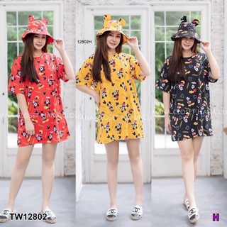 AK 12802 Mini Dress #สาวอวบ มินิเดรส