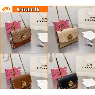 Coach Parker Camellia Series กระเป๋าสะพายข้าง กระเป๋าสะพาย กระเป๋า กระเป๋า coach กระเป๋าผู้หญิง