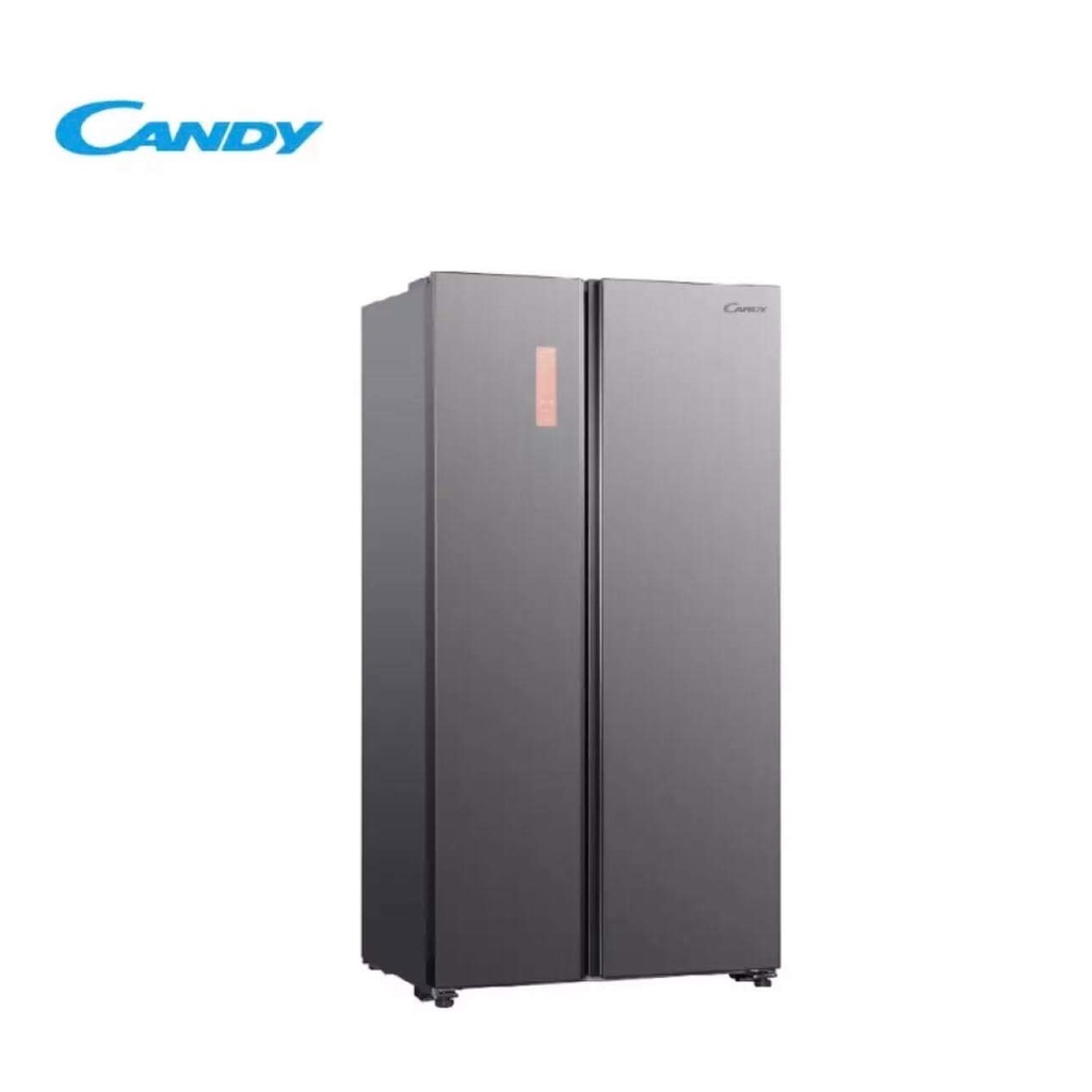 CANDY ตู้เย็นไซด์บายไซด์ ความจุ 19 คิว อินเวอร์เตอร์ รุ่น RSBCRFD1OL สีเทา