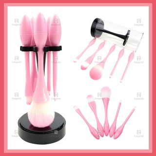 EGB เเปรงเเต่งหน้า พร้อมฐานวาง 5 ชิ้น สีชมฟู 5 Brush Set with Stand HB Mu