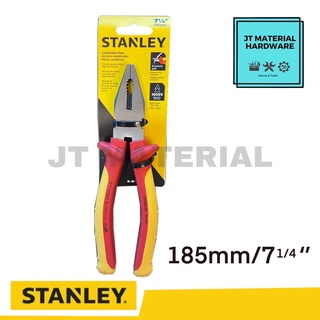 STANLEY คีมปากจิ้งจก รุ่น 84-001 ขนาด 71/4" ด้ามหุ้มฉวน การันตีคุณภาพ IEC60900 by JT