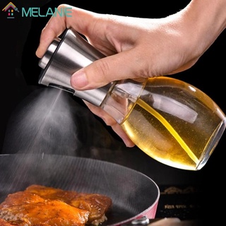 200ML Stainless Steel Oil Pump Sprayer Bottle / Kitchen Seasoning Dispenser Cooking Tool
