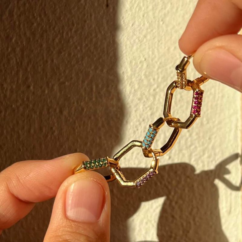 P's Treasure candy crystal hoop earring