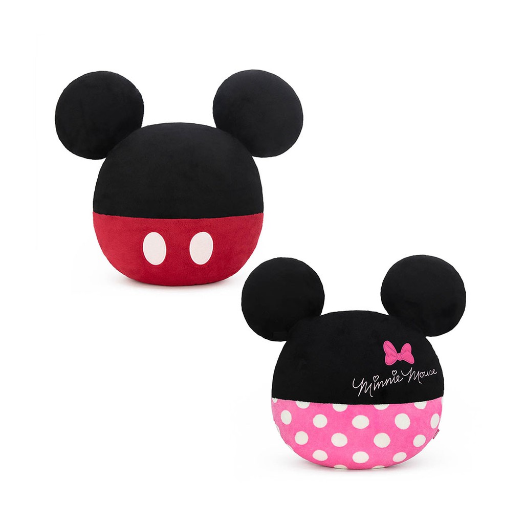 Disney ลิขสิทธิ์แท้ ตุ๊กตา หมอนเฮดเชฟ มิกกี้ มินนี่ : Mickey Minnie / Lovely SB