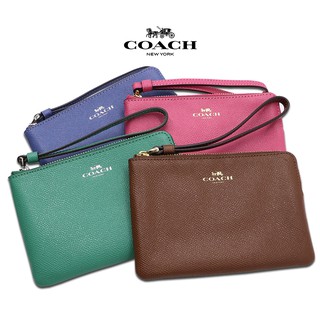 Valensia กระเป๋า กระเป๋าตังค์ Coach - CSRN LTH CRN ZIP (F58032)