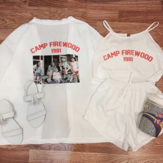 🐢Camp firewood 1981 kimono set