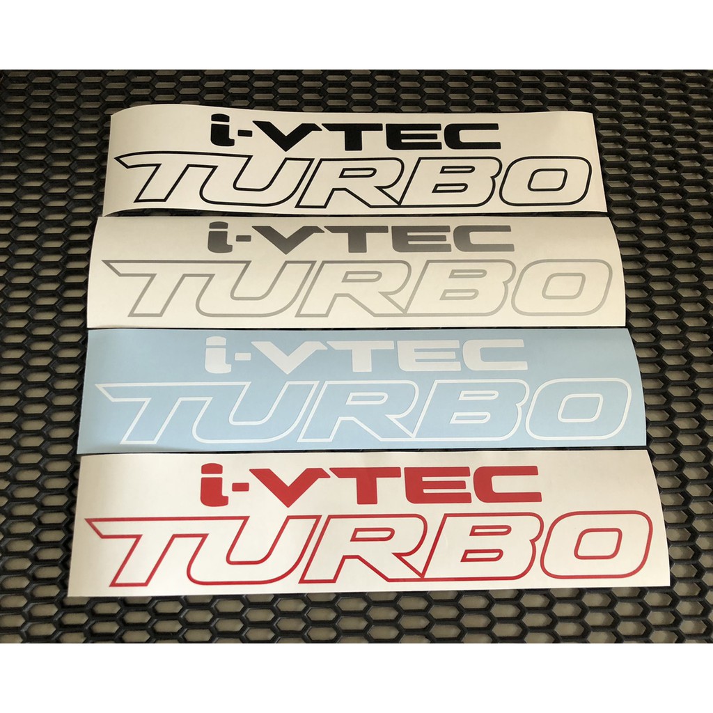i-VTEC TURBO  Ver.1 สติกเกอร์ ORACAL  สติกเกอร์แต่งรถ สติกเกอร์Honda **หากต้องการซื้อคู่ ให้กดซื้อ 2