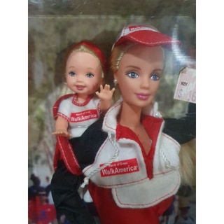 **กล่องไม่สวย** Barbie Doll and Kelly March of Dimes Walk America Kmart Special Edition 1998