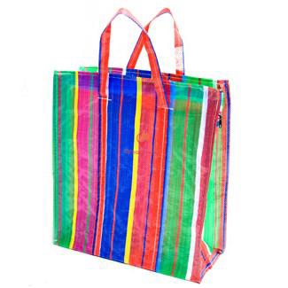 ถุงกระเป๋ากระสอบสายรุ้ง ใช้ย้ายบ้าน 🎪และแม่ค้าขายของ มีซิป หลายขนาด gc99