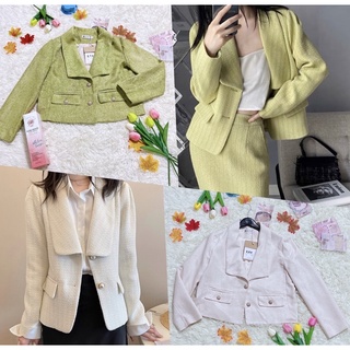 พร้อมส่งเสื้อคลุมผ้าทอทวิตสีล้วน สีละมุนมากกกก คอปก มีซับใน