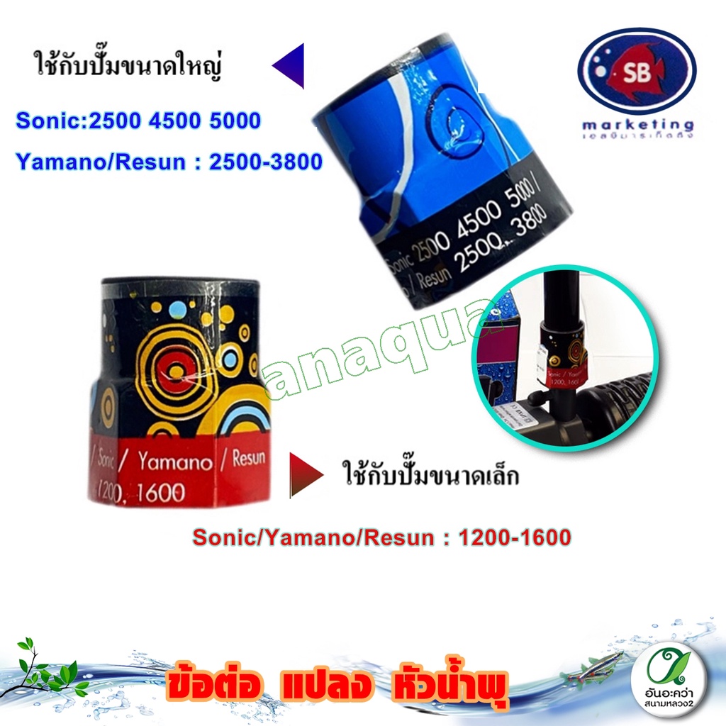 ข้อต่อปั๊มน้ำขนาดเล็ก ขนาดใหญ่ ที่ท่อน้ำออกไม่เป็นเกลียว ให้เป็นเกลียวใน 4 หุน(สำหรับเดินเข้าท่อ pvc หรือต่อน้ำพุุ)