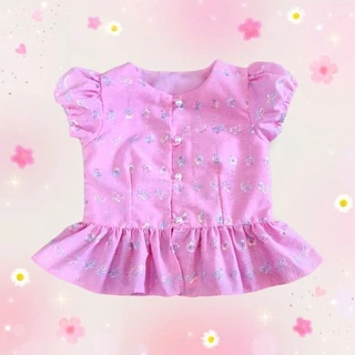 🌷เสื้อลูกไม้ไอเลต คอกลมแขนตุ๊กตา ~ AI Jung Clothes ชุดไทยเด็ก เสื้อผ้าเด็ก