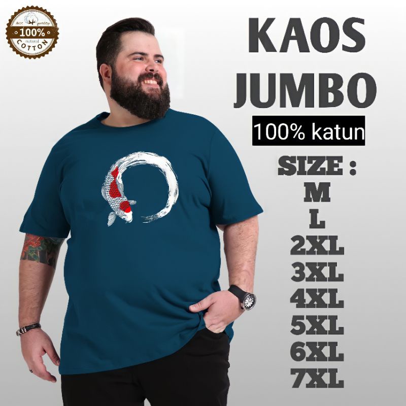 เสื้อยืดผู้ชายจัมโบ้ 2XL,3XL,4XL,5XL,6XL,7XL เสื้อยืดโอเวอร์ไซส์ขนาดใหญ่เสื้อยืด distro ผู้ชายจัมโบ้