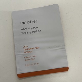 (พร้อมส่ง) Tester-เทสเตอร์ innisfree Whitening pore sleeping pack ขนาด 1 ml.