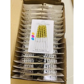 (ขายส่ง)เทียนวันเกิดยกกล่อง เทียนวันเกิดสวยๆ เทียนวันเกิดแฟนซี(รวมสีเมทัลลิค1กล่อง)