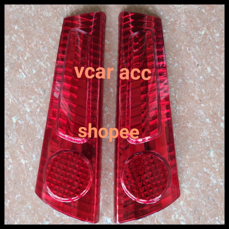 MATA MERAH Toyota avanza / daihatsu xenia 2004 ถึง 2011 trunk top reflector สีแดง micha cat eye สติกเกอร์ประเภท egs vvti VVT-i 2005 2006 2007 2008 2009 2010