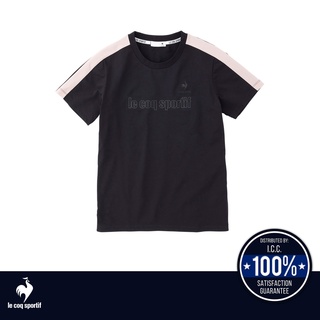 le coq sportif เสื้อเทรนนิ่ง ออกกำลังกาย ผู้หญิง สีดำ (T-shirt, เสื้อยืด, เสื้อออกกำลังกาย, lecoq, เลอค็อก)