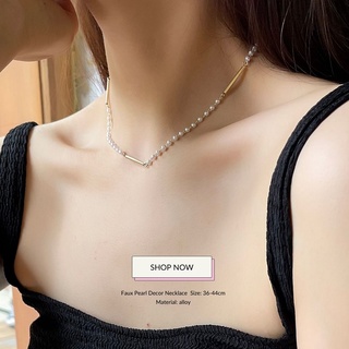 Faux Pearl Decor Necklace สร้อยคอมุกสไตล์สาวคาเฟ่